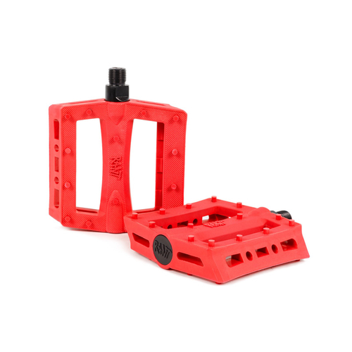Rant Shred Plastic Pedals, Red