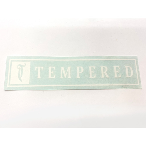 Tempered Box Vinyl Sticker, White