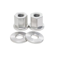Shadow 10mm Alloy Axle Nuts (Pair), Raw Polished