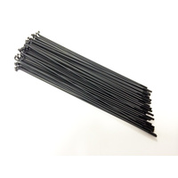 Shadow Straight Spokes 184mm - Includes Nipples, Pack of 50, Black 
