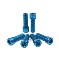 Shadow Hollow Stem Bolt Kit. Set Of 6, Blue