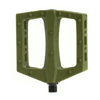 Primo Turbo Plastic Pedals, Olive