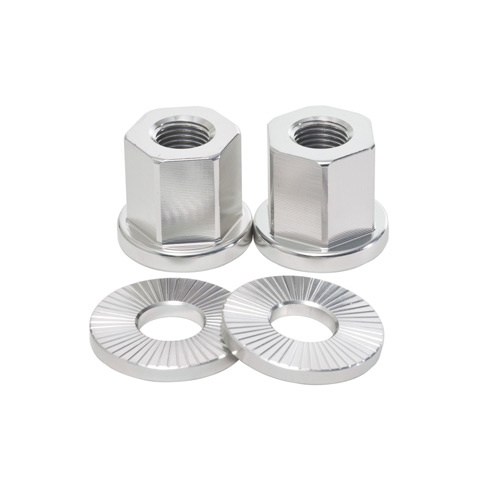 Shadow 14mm Alloy Axle Nuts (Pair), Raw Polish