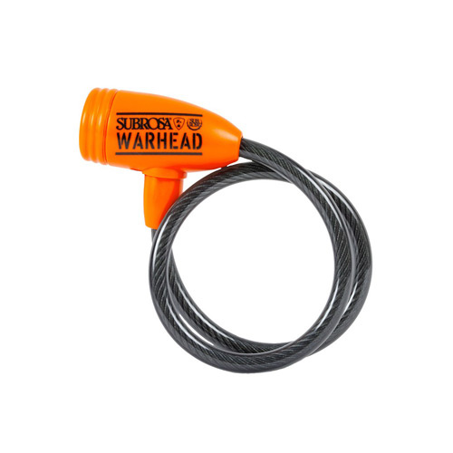 Subrosa Warhead Lock Orange W/22 Inch Long Cable