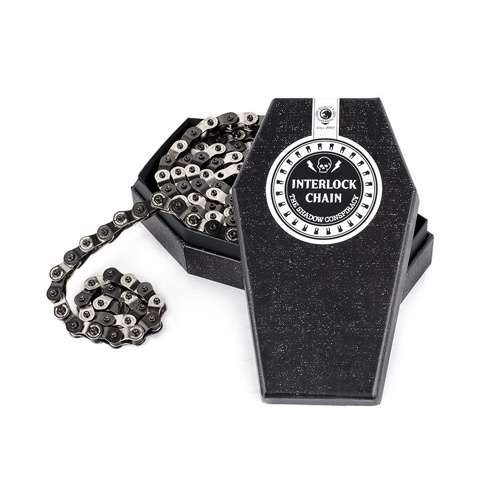 Shadow Interlock V2 Halflink Chain, Chrome/Black