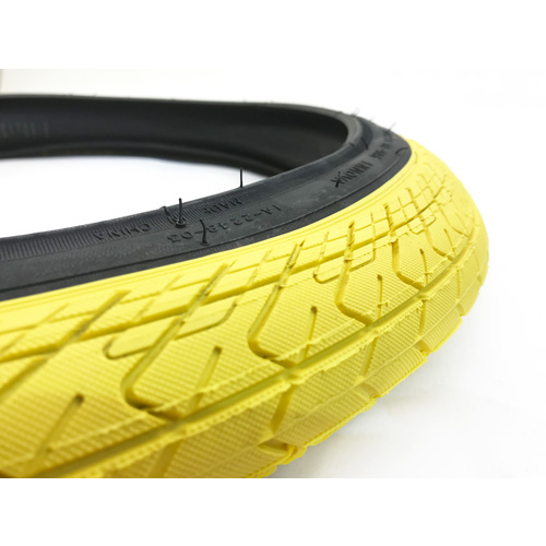 Innova Tyre, 20" x 2.25" Yellow W/Black Sidewall Inc. Tube