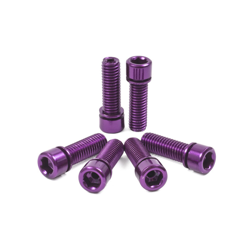 Shadow Hollow Stem Bolt Kit. Set Of 6, Purple