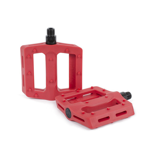 Shadow Surface Plastic Pedals, Crimson Red