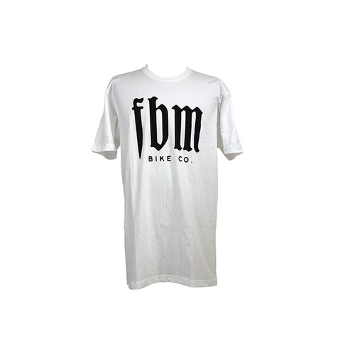 FBM Script Tee, White Small