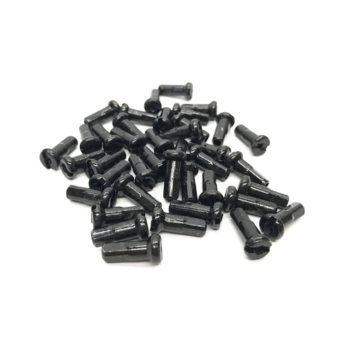 Forgotten 12mm Brass Spoke Nipples, 40 pce, Black
