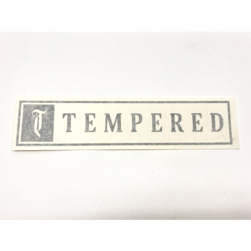 Tempered Box Vinyl Sticker, Black
