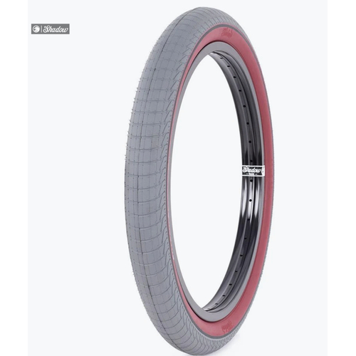 Shadow Strada Low Pressure Nuova Tyre, 20" x 2.3" Finest (Grey/Maroon)