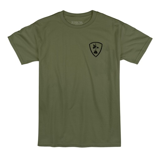 Subrosa Jumped Tee, Army Green X/Large