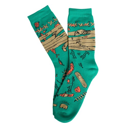 Shadow Zombie Socks, Aqua