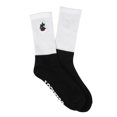 Subrosa Rose Sock, White 