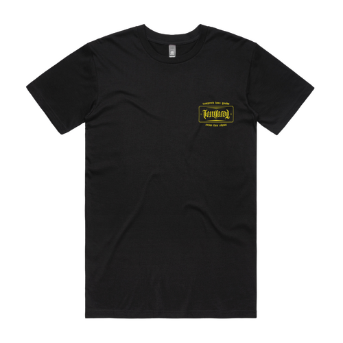 Tempered Goods, Crest Tee Ss Med Black