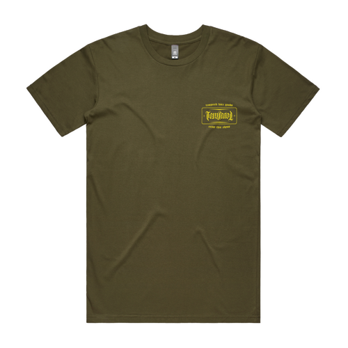 Tempered Goods, Crest Tee Ss X-Large Army 