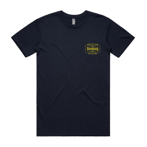 Tempered Goods, Crest Tee Ss Large Navy